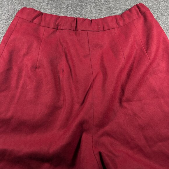 Pendleton Pants Womens 12 Red Made in USA 100% Virgin Wool Trouser Vintage - Picture 12 of 13